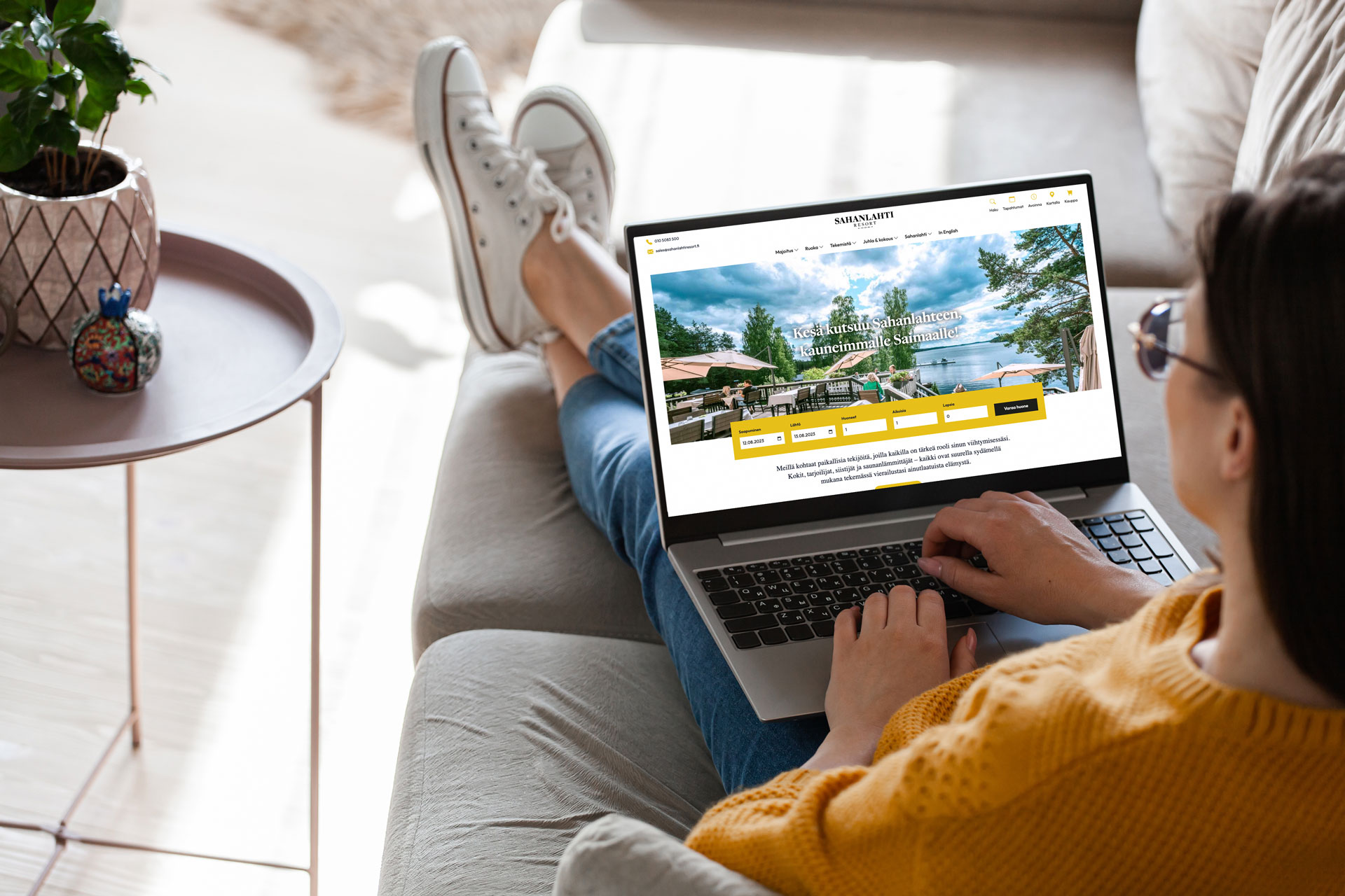 Sahanlahtiresortin uudet www-sivut.